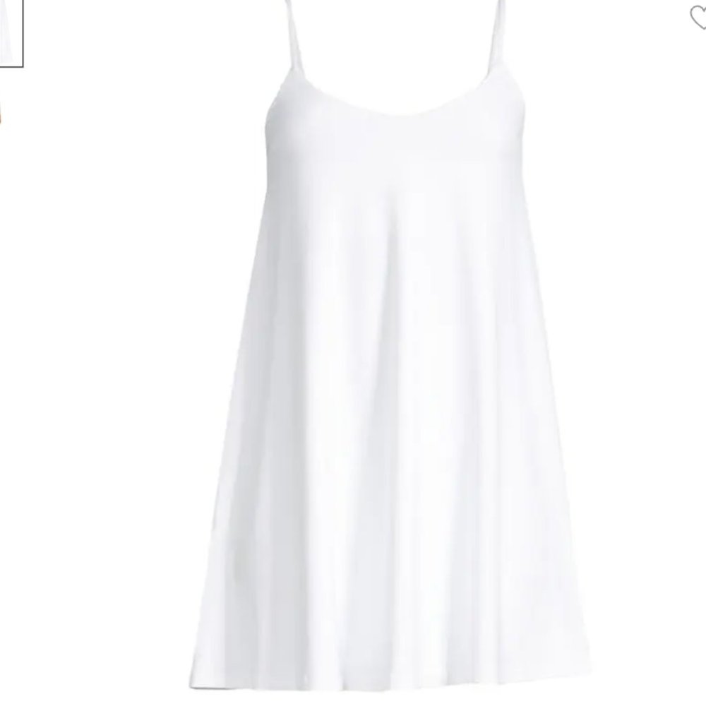 NWT! White SUSANA MONACO Very V Drape Mini Slip Dress